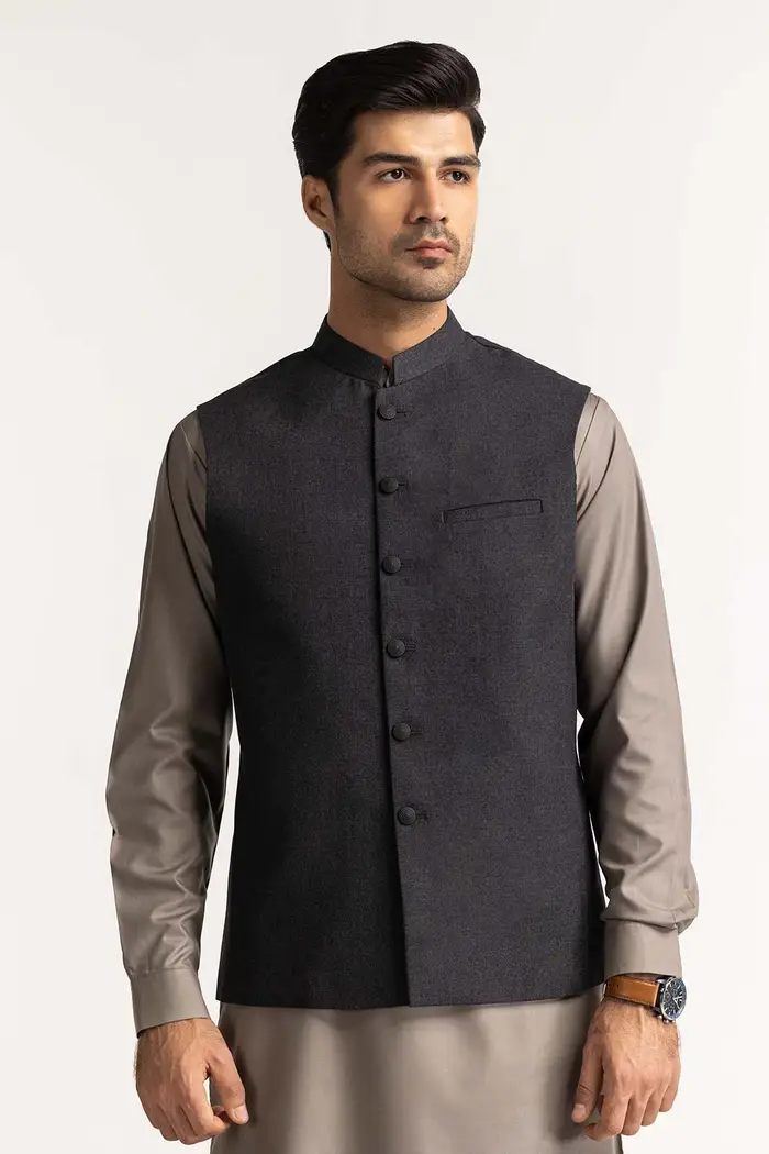 Malaysian Grey Basic Waistcoat