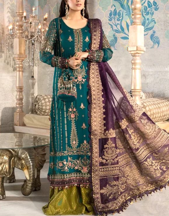 Royal Emerald Sharara Set