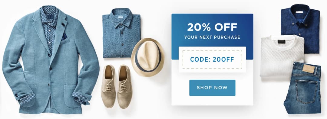 20% Off on Men's Clothing